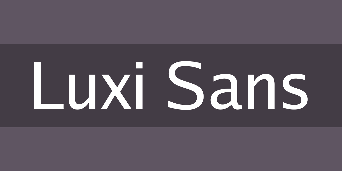 Czcionka Luxi Sans